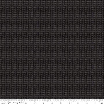 Image of the Stitchers Flannel Houndstooth Black flannel fabric by Vicki McCarty for Riley Blake Designs. Features small houndstooth patterns on a black background.
Cute Little Fabric Shop