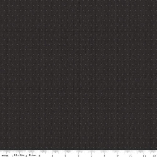 Image of the Stitchers Flannel Dots Black flannel fabric by Vicki McCarty for Riley Blake Designs. Features small dots on a black background.
Cute Little Fabric Shop