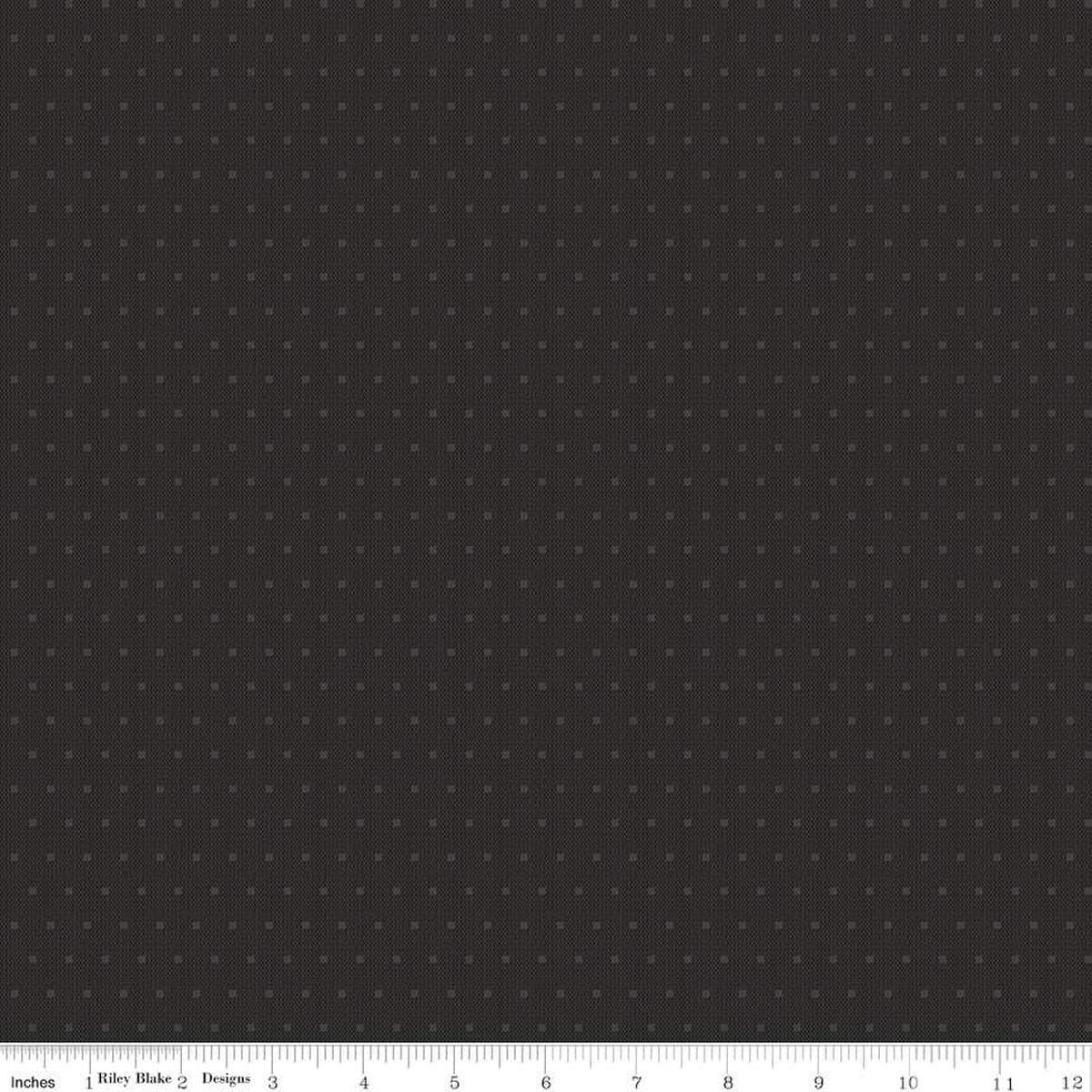 Image of the Stitchers Flannel Dots Black flannel fabric by Vicki McCarty for Riley Blake Designs. Features small dots on a black background.
Cute Little Fabric Shop