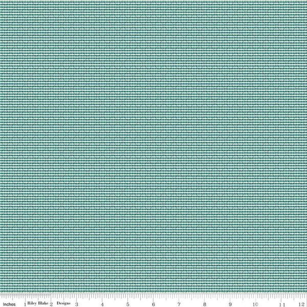 Image of the Stitchers Flannel Railroad Stripe Teal flannel fabric by Vicki McCarty for Riley Blake Designs. Features small checked plaid with a diagonal grid on a teal background.
Cute Little Fabric Shop