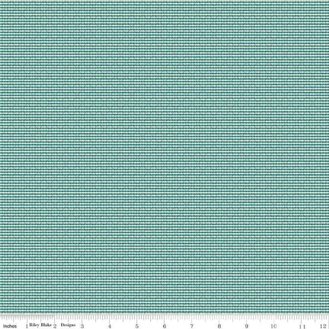 Image of the Stitchers Flannel Railroad Stripe Teal flannel fabric by Vicki McCarty for Riley Blake Designs. Features small checked plaid with a diagonal grid on a teal background.
Cute Little Fabric Shop