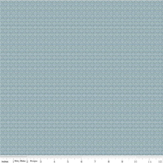Image of the Stitchers Flannel Railroad Stripe Blue flannel fabric by Vicki McCarty for Riley Blake Designs. Features small checked plaid with a diagonal grid on a blue background.
Cute Little Fabric Shop