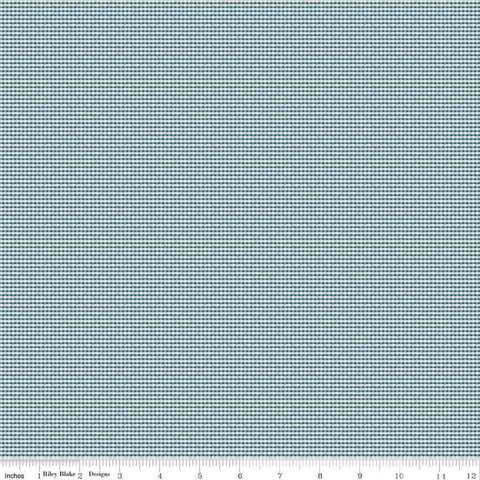 Image of the Stitchers Flannel Railroad Stripe Blue flannel fabric by Vicki McCarty for Riley Blake Designs. Features small checked plaid with a diagonal grid on a blue background.
Cute Little Fabric Shop