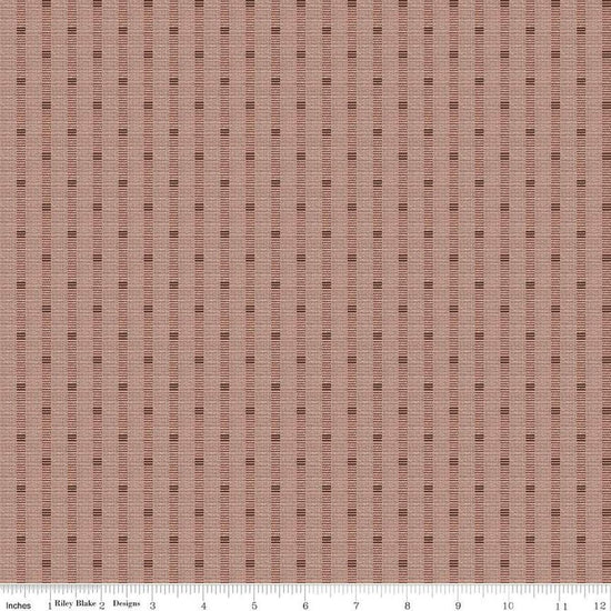 Image of the Stitchers Flannel Railroad Stripe Brown flannel fabric by Vicki McCarty for Riley Blake Designs. Features a textured stripe on a brown background.
Cute Little Fabric Shop