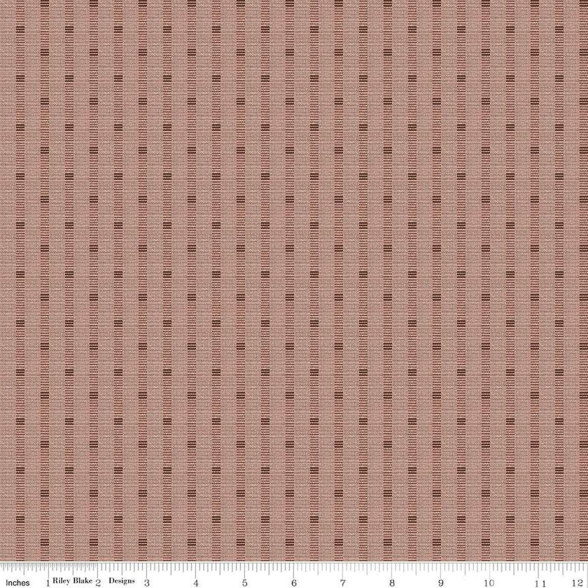 Image of the Stitchers Flannel Railroad Stripe Brown flannel fabric by Vicki McCarty for Riley Blake Designs. Features a textured stripe on a brown background.
Cute Little Fabric Shop