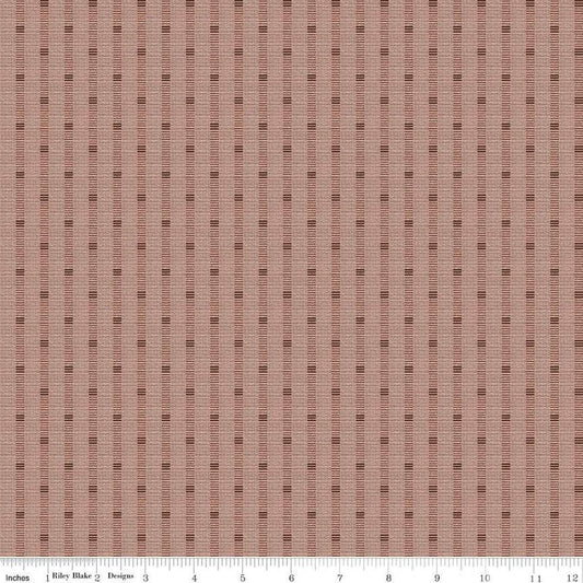 Image of the Stitchers Flannel Railroad Stripe Brown flannel fabric by Vicki McCarty for Riley Blake Designs. Features a textured stripe on a brown background.
Cute Little Fabric Shop