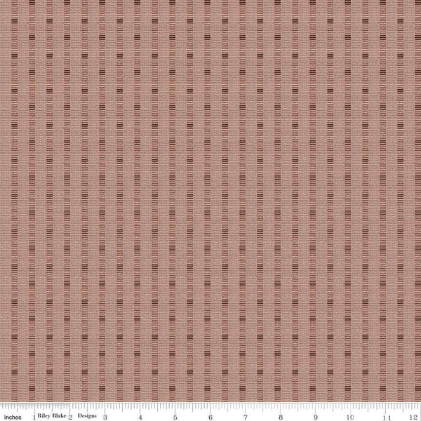 Image of the Stitchers Flannel Railroad Stripe Brown flannel fabric by Vicki McCarty for Riley Blake Designs. Features a textured stripe on a brown background.
Cute Little Fabric Shop