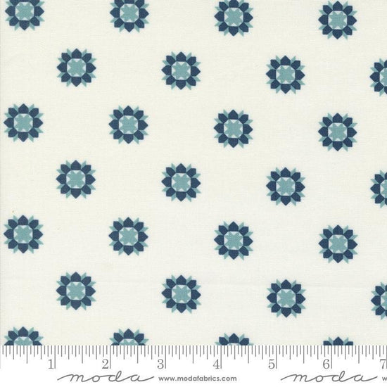 Image of the Rosemary Cottage Blenders Cream Sky quilting cotton fabric by Moda Fabrics. Features small circular flowers scattered on a cream background.
Cute Little Fabric Shop