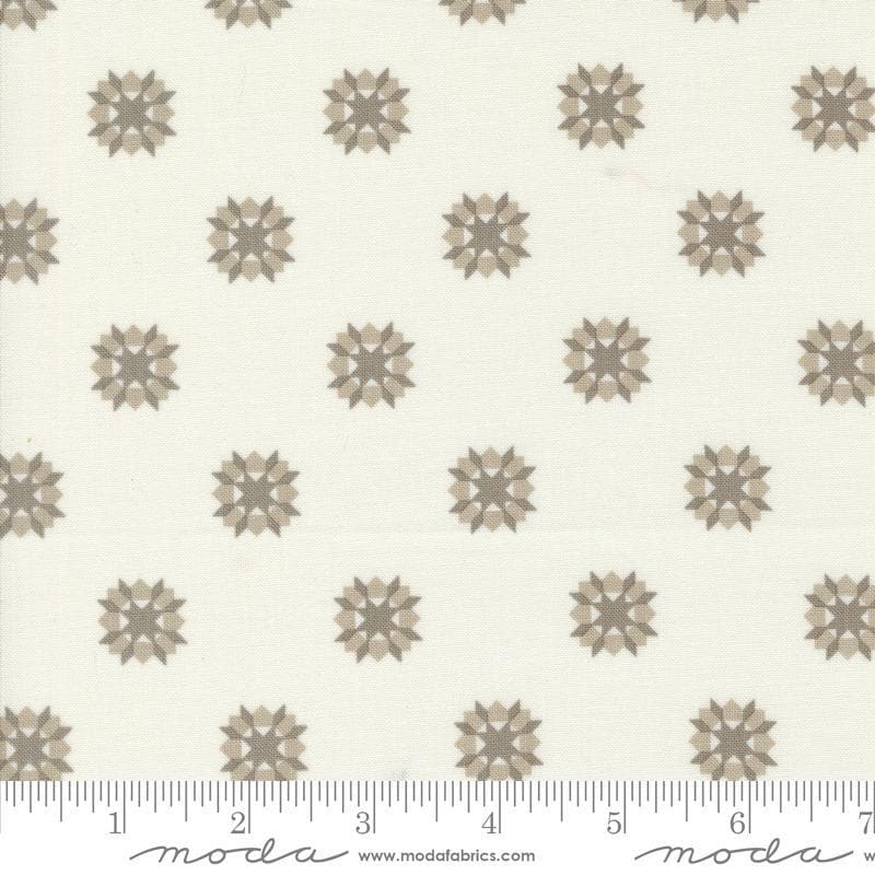 Image of the Rosemary Cottage Blenders Cream Cedar quilting cotton fabric by Moda Fabrics. Features small circular flowers scattered on a cream background.
Cute Little Fabric Shop