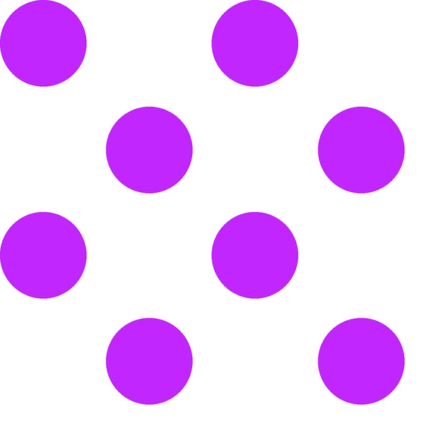 CLEARANCE Dots and Stripes and More Brights Large Dot 28894 ZV Purple on White - QT Fabrics - Polka Dots Dotted - Quilting Cotton Fabric