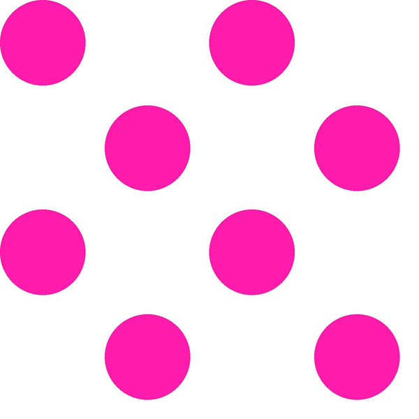 CLEARANCE Dots and Stripes and More Brights Large Dot 28894 ZP Pink on White - QT Fabrics - Polka Dots Dotted - Quilting Cotton Fabric