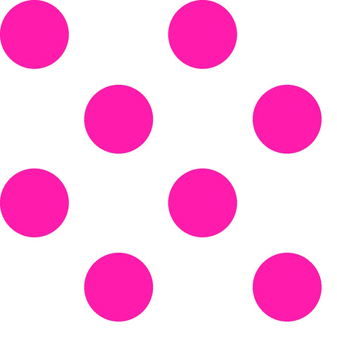 CLEARANCE Dots and Stripes and More Brights Large Dot 28894 ZP Pink on White - QT Fabrics - Polka Dots Dotted - Quilting Cotton Fabric