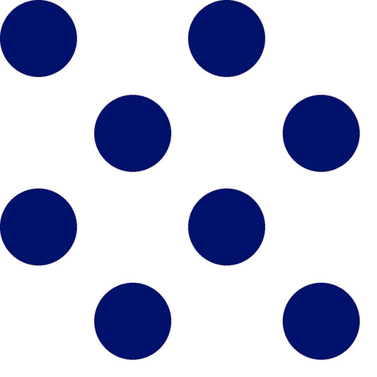 SALE Dots and Stripes and More Large Dot 28894 ZN Navy on White - QT Fabrics - Polka Dots Dotted - Quilting Cotton Fabric