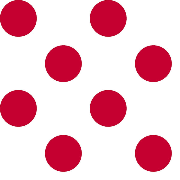 21" End of Bolt - Dots and Stripes and More Large Dot 28894 ZR Red on White - QT Fabrics - Polka Dots Dotted - Quilting Cotton Fabric