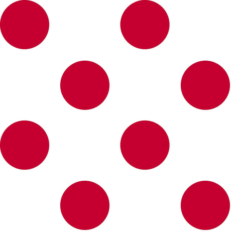 21" End of Bolt - Dots and Stripes and More Large Dot 28894 ZR Red on White - QT Fabrics - Polka Dots Dotted - Quilting Cotton Fabric