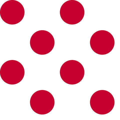 Dots and Stripes and More Large Dot 28894 ZR Red on White - QT Fabrics - Polka Dots Dotted - Quilting Cotton Fabric