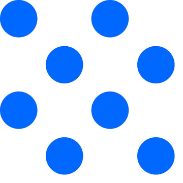 SALE Dots and Stripes and More Brights Large Dot 28894 ZB Blue on White - QT Fabrics - Polka Dots Dotted - Quilting Cotton Fabric