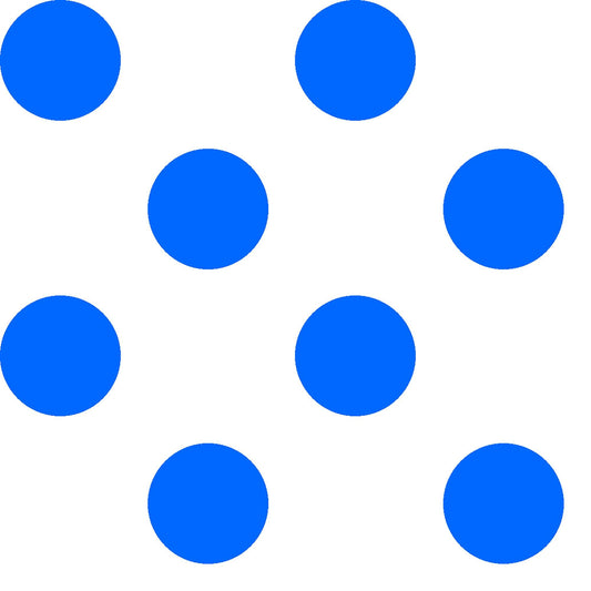 SALE Dots and Stripes and More Brights Large Dot 28894 ZB Blue on White - QT Fabrics - Polka Dots Dotted - Quilting Cotton Fabric