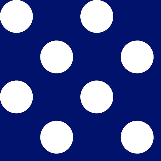 Fat Quarter End of Bolt - CLEARANCE Dots and Stripes and More Large Dot 28894 N Navy - QT Fabrics - Polka Dots - Quilting Cotton Fabric