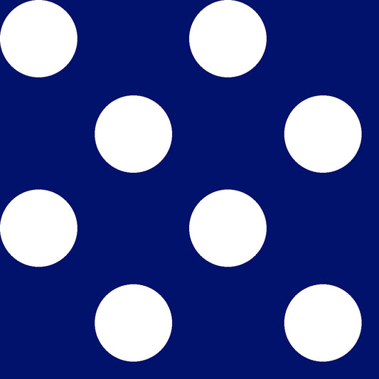 Fat Quarter End of Bolt - CLEARANCE Dots and Stripes and More Large Dot 28894 N Navy - QT Fabrics - Polka Dots - Quilting Cotton Fabric