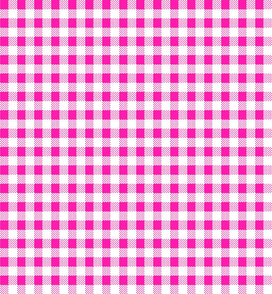 SALE Dots and Stripes and More Brights PRINTED Mini Gingham 28895 P Pink White - QT Fabrics - Checks Checkered - Quilting Cotton Fabric