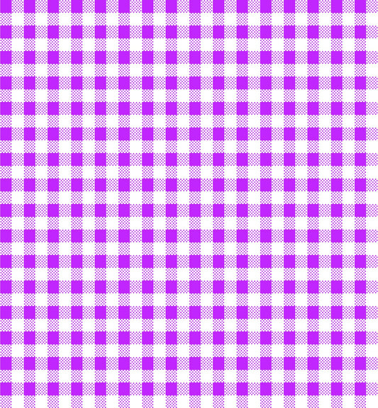 Dots and Stripes and More Brights PRINTED Mini Gingham 28895 V Purple White - QT Fabrics - Checks Checkered - Quilting Cotton Fabric