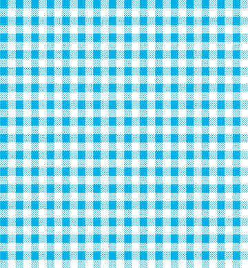 SALE Dots and Stripes and More Brights PRINTED Mini Gingham 28895 Q Turquoise White - QT Fabrics - Check Checks - Quilting Cotton Fabric