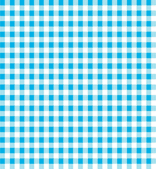 DEAL Dots and Stripes and More Brights PRINTED Mini Gingham 28895 Q Turquoise White - QT Fabrics - Check Checks - Quilting Cotton Fabric