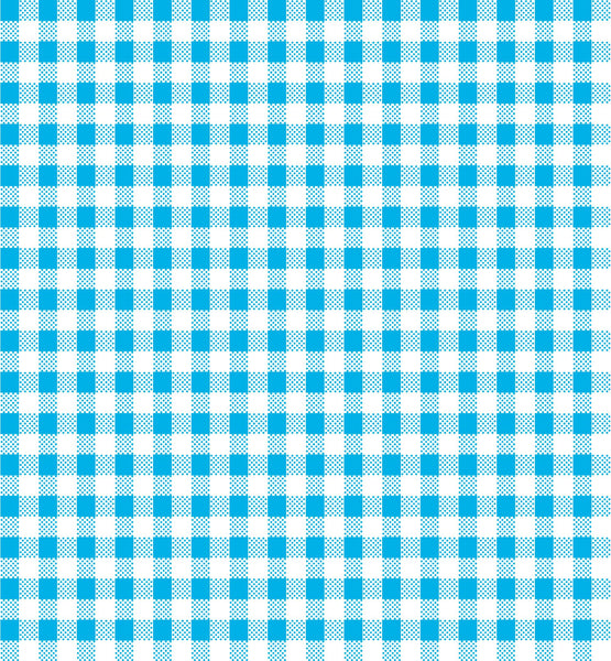 Dots and Stripes and More Brights PRINTED Mini Gingham 28895 Q Turquoise White - QT Fabrics - Check Checks - Quilting Cotton Fabric