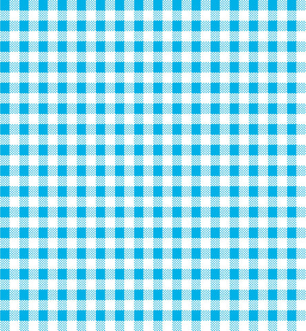 Dots and Stripes and More Brights PRINTED Mini Gingham 28895 Q Turquoise White - QT Fabrics - Check Checks - Quilting Cotton Fabric