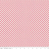 Bee Ginghams Lisa C12556 Tea Rose - Riley Blake - 3/16" PRINTED Gingham Diagonal Plaid Check - Lori Holt - Quilting Cotton Fabric