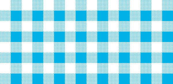 SALE Dots and Stripes and More Brights PRINTED Medium Gingham 28896 Q Turquoise White - QT Fabrics - Check Checks - Quilting Cotton Fabric