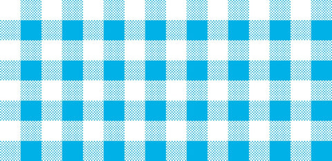 SALE Dots and Stripes and More Brights PRINTED Medium Gingham 28896 Q Turquoise White - QT Fabrics - Check Checks - Quilting Cotton Fabric