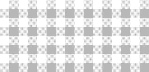 Dots and Stripes and More PRINTED Medium Gingham 28896 K Gray White - QT Fabrics - Check Checks Checkered - Quilting Cotton Fabric