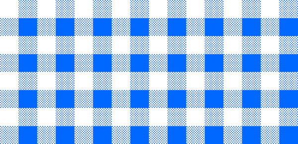 CLEARANCE Dots and Stripes and More Brights PRINTED Medium Gingham 28896 B Blue White - QT Fabrics -  Checks - Quilting Cotton Fabric