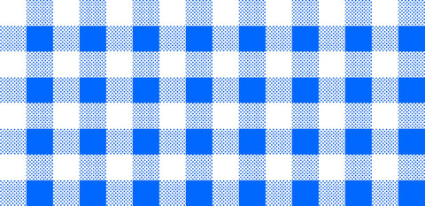 CLEARANCE Dots and Stripes and More Brights PRINTED Medium Gingham 28896 B Blue White - QT Fabrics -  Checks - Quilting Cotton Fabric