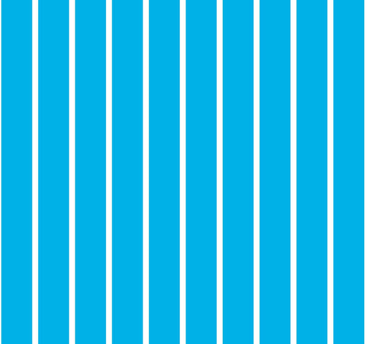 SALE Dots and Stripes and More Brights Spaced Stripe 28897 Q Turquoise White - QT Fabrics - Stripes Striped - Quilting Cotton Fabric