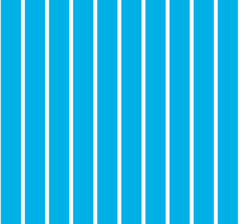 Dots and Stripes and More Brights Spaced Stripe 28897 Q Turquoise White - QT Fabrics - Stripes Striped - Quilting Cotton Fabric