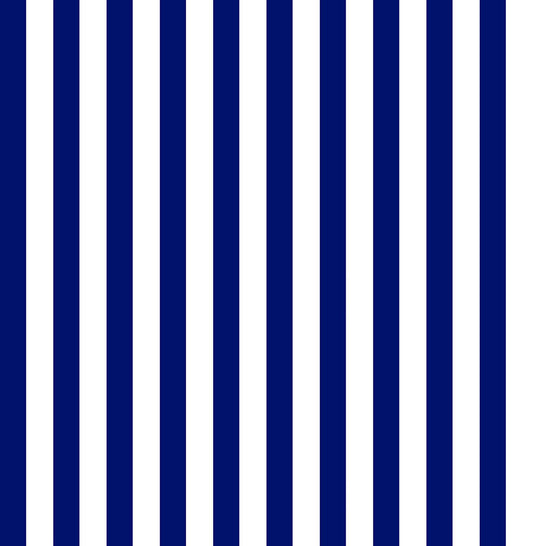 Fat Quarter End of Bolt - SALE Dots and Stripes and More Small Stripe 28898 N Navy White - QT Fabrics - Stripes Striped - Quilting Cotton