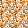 SALE MINKY Queen Bee Packed Floral 60" Wide 30487 Tan - QT Fabrics - Floral Flowers Sunflowers - 100% Polyester