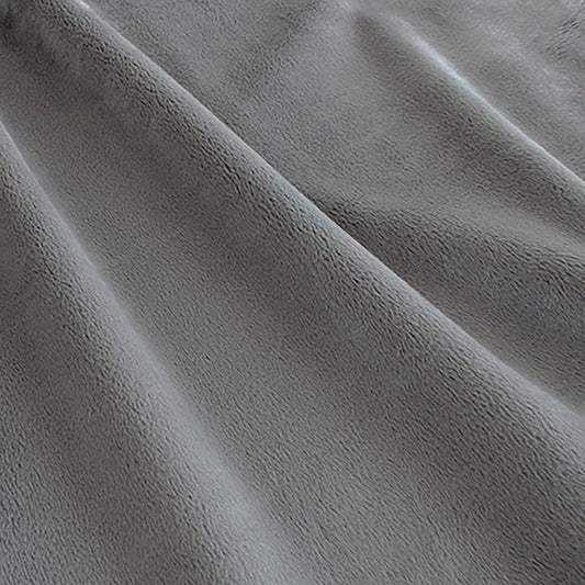 DEAL Silky MINKY Solid Extra Wide Width 90" 7581 Charcoal - QT Fabrics - Low Stretch Low Fluff - 100% Polyester