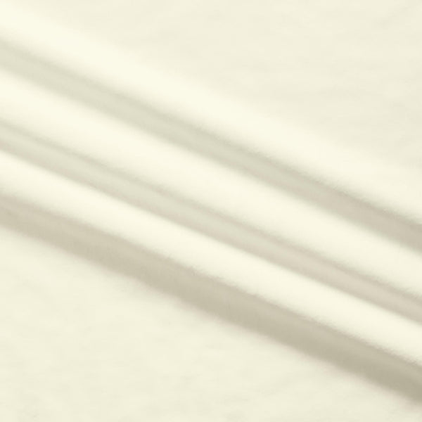 SALE Silky MINKY Solid 60" Wide Width 7580 Ivory - QT Fabrics - Low Stretch Low Fluff - 100% Polyester