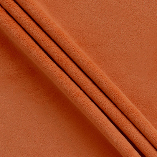 DEAL Silky MINKY Solid 60" Wide Width 7580 Rust - QT Fabrics - Low Stretch Low Fluff - 100% Polyester