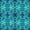 Endless Blues Sea Turtle Geo Medallion 30046 Aqua - QT Fabrics - Quilting Cotton Fabric