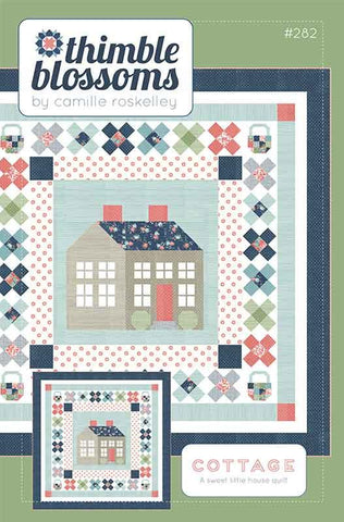 Image of the Cottage quilt pattern by Thimble Blossoms for Moda Fabrics. Features a cottage and X patterns on a square quilt.
Cute Little Fabric Shop