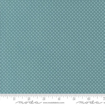 Image of the Rosemary Cottage Check Sky quilting cotton fabric by Moda Fabrics. Features diagonal plaid stripes on a turquoise background.
Cute Little Fabric Shop