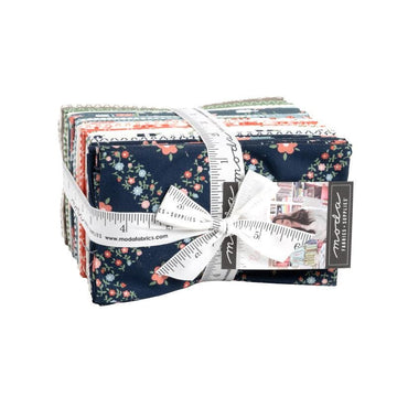 Image of the Rosemary Cottage Fat Eighth bundle by Camille Roskelley for Moda Fabrics. Features a 40 piece fat quarter bundle with floral fabrics. 
Cute Little Fabric Shop