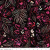 Image of the Expressions Batiks Chalk & Charcoal Black Cherry Chutney cotton fabric by Riley Blake Designs. Features pink leaves and flowers on a black background.
Cute Little Fabric Shop