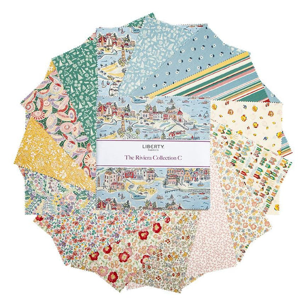 SALE Riviera Collection C Layer Cake 10" Stacker Bundle - Riley Blake - 42 piece Precut Pre cut - Liberty Fabrics - Quilting Cotton Fabric