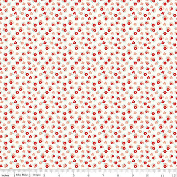 Image of the You & Me Tossed Floral Cream quilting cotton fabric by Sandy Gervais for Riley Blake Designs. Features small blossoms on a cream background.
Cute Little Fabric Shop
